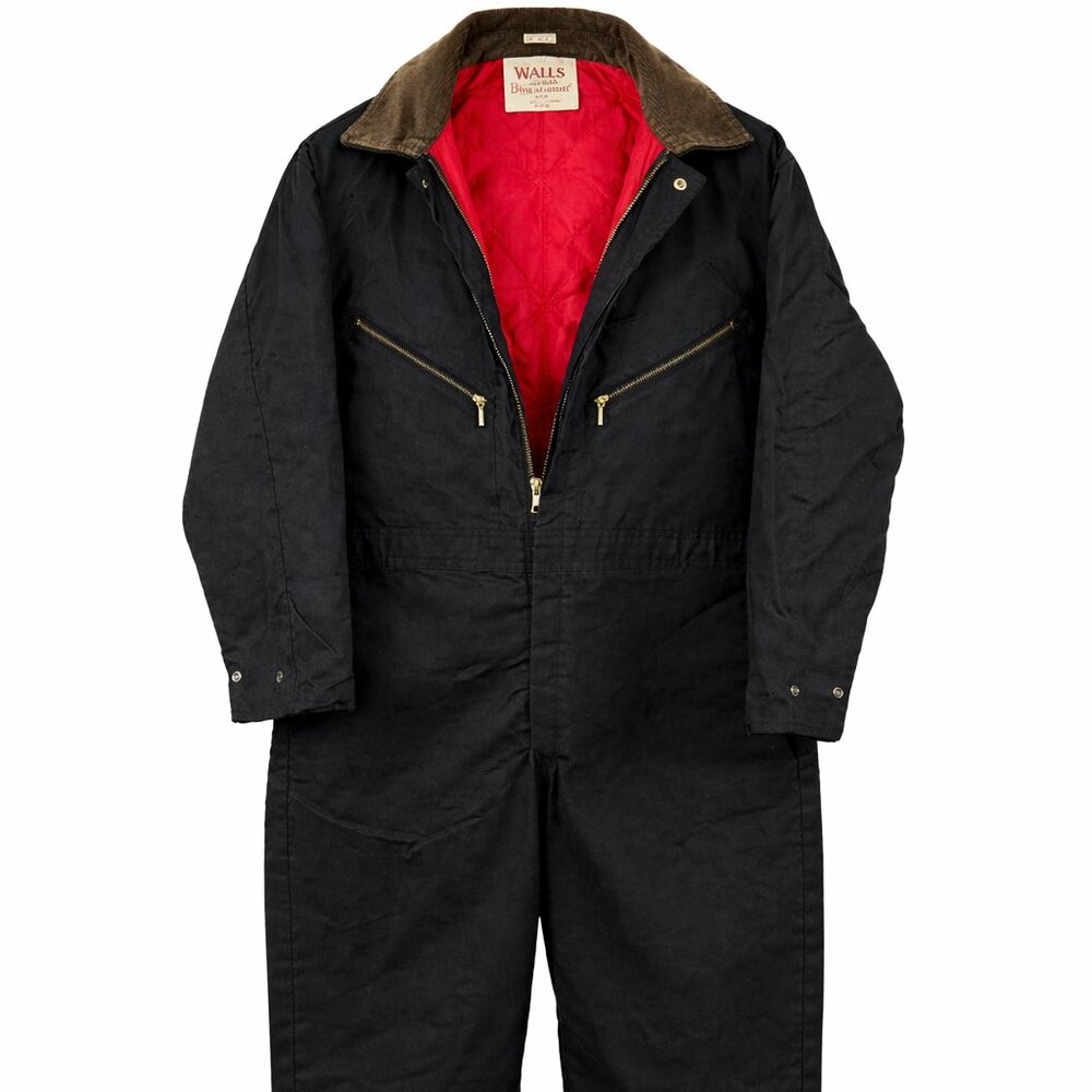Walls Blizzard Pruf 2XLT Big Insulated Coveralls USA Quilt Lined Corduroy Collar